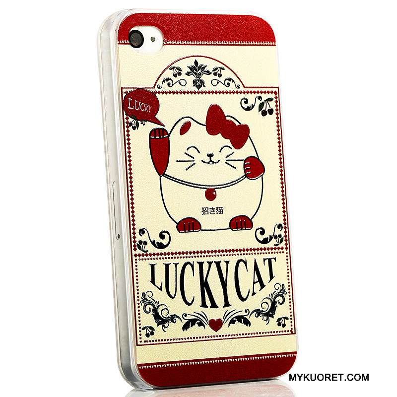 Kuori iPhone 4/4s Sarjakuva Vaaleansininen Puhelimen Kuoret, Kotelo iPhone 4/4s Kohokuviointi Trendi Ultra