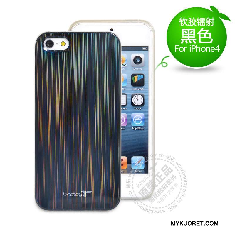 Kuori iPhone 4/4s Silikoni Valkoinen Tummansininen, Kotelo iPhone 4/4s Suojaus Puhelimen Kuoret