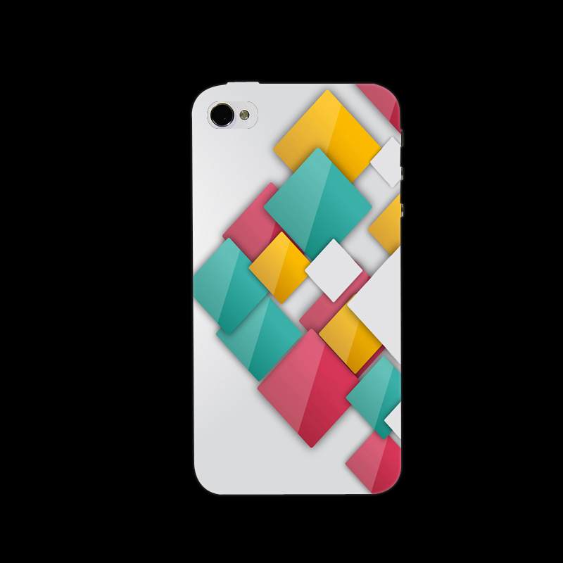 Kuori iPhone 4/4s Suojaus Kova Puhelimen Kuoret, Kotelo iPhone 4/4s Valkoinen Pesty Suede