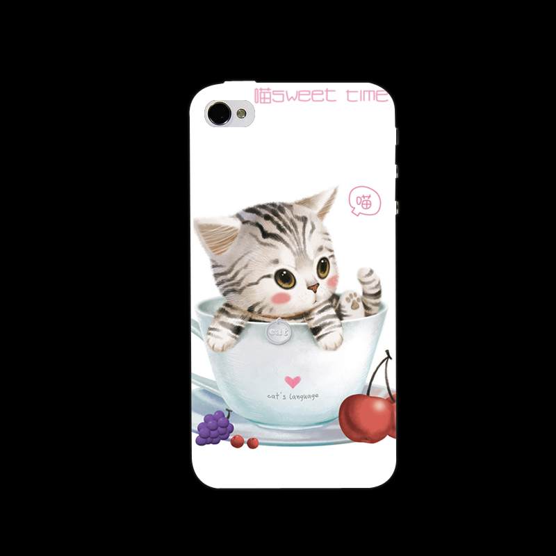 Kuori iPhone 4/4s Suojaus Kova Puhelimen Kuoret, Kotelo iPhone 4/4s Valkoinen Pesty Suede