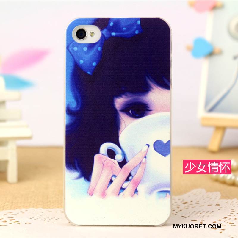 Kuori iPhone 4/4s Suojaus Sininen Persoonallisuus, Kotelo iPhone 4/4s Maalaus Puhelimen Kuoret