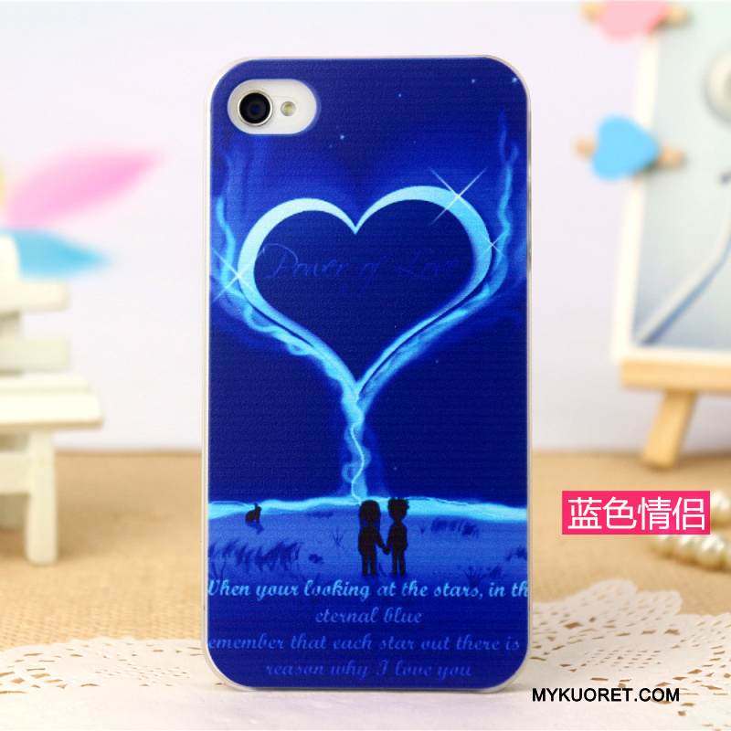 Kuori iPhone 4/4s Suojaus Sininen Persoonallisuus, Kotelo iPhone 4/4s Maalaus Puhelimen Kuoret