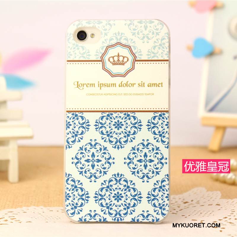 Kuori iPhone 4/4s Suojaus Sininen Persoonallisuus, Kotelo iPhone 4/4s Maalaus Puhelimen Kuoret