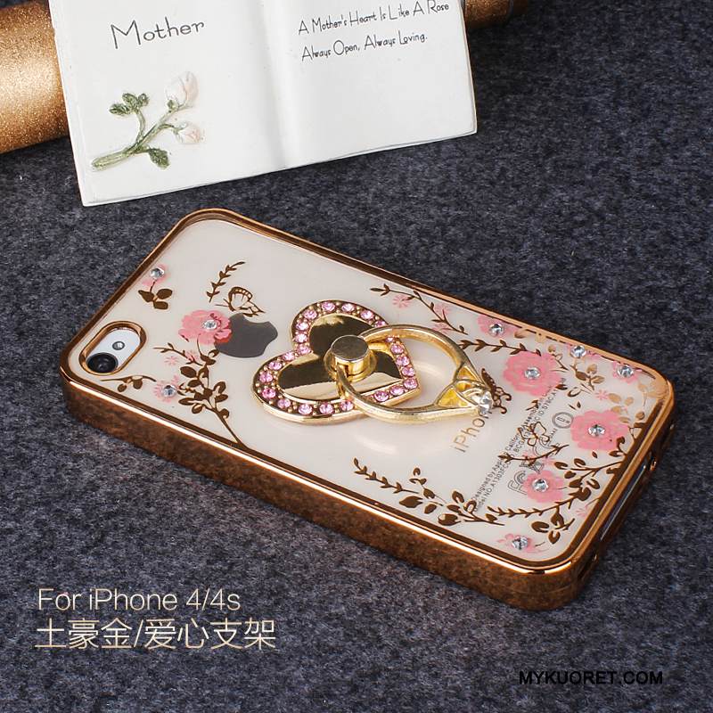 Kuori iPhone 4/4s Tuki Jauhe Puhelimen Kuoret, Kotelo iPhone 4/4s Strassi Murtumaton