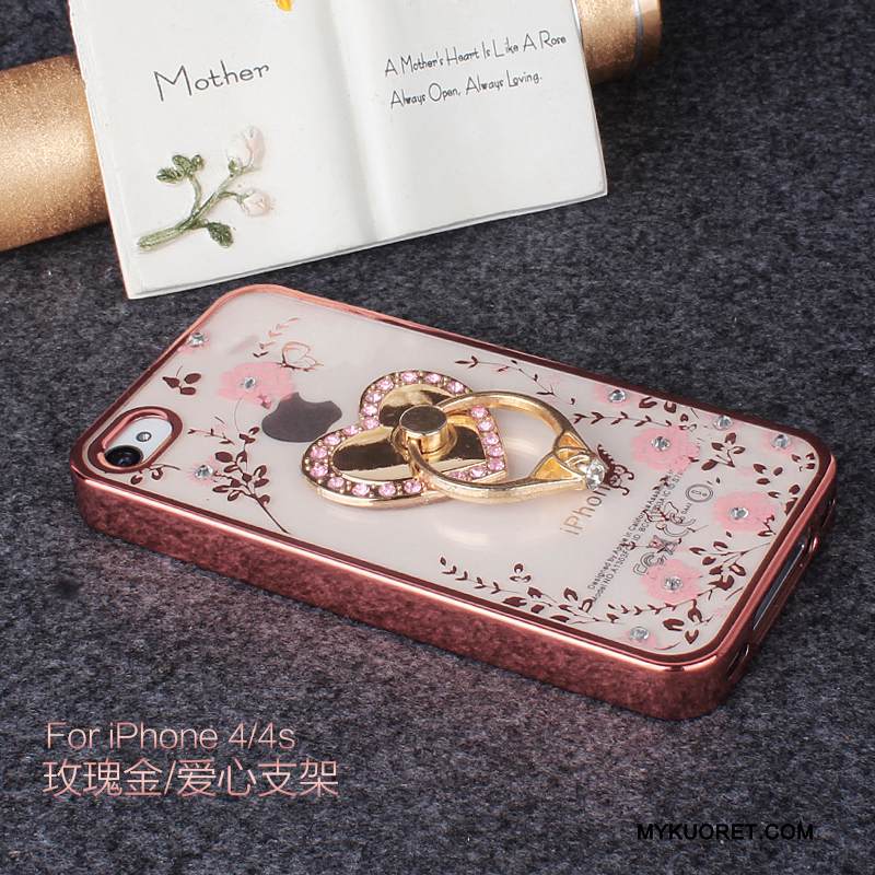 Kuori iPhone 4/4s Tuki Jauhe Puhelimen Kuoret, Kotelo iPhone 4/4s Strassi Murtumaton