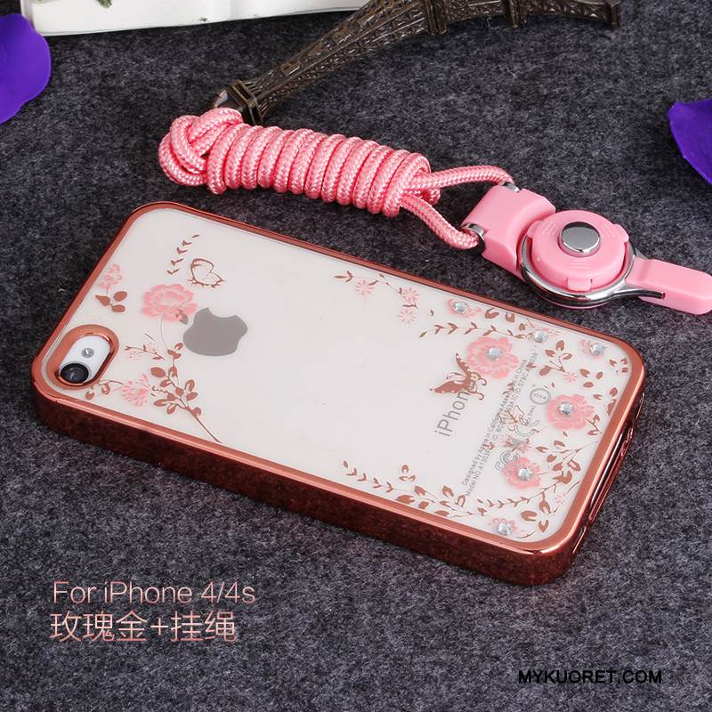 Kuori iPhone 4/4s Tuki Jauhe Puhelimen Kuoret, Kotelo iPhone 4/4s Strassi Murtumaton