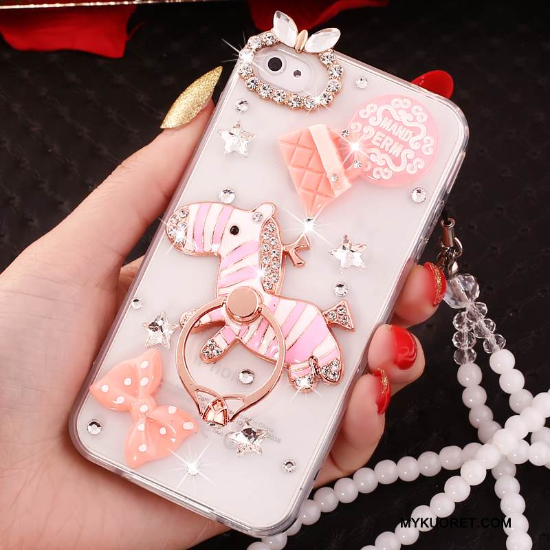 Kuori iPhone 4/4s Tuki Puhelimen Kuoret Ripustettavat Koristeet, Kotelo iPhone 4/4s Strassi Sininen Murtumaton