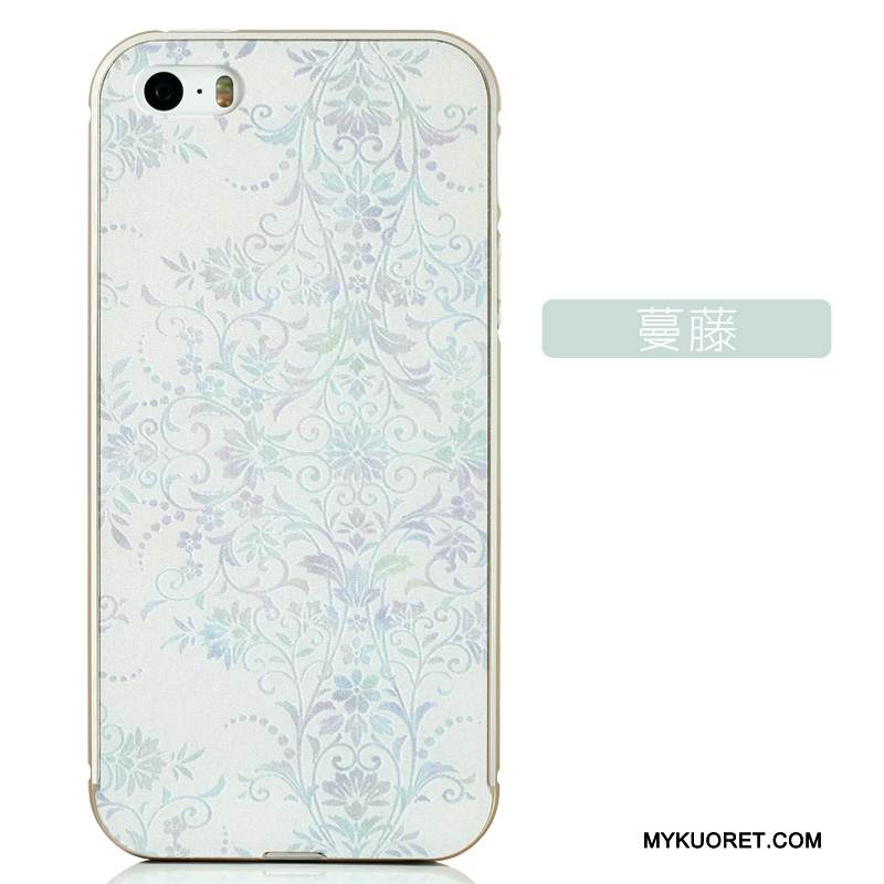 Kuori iPhone 5/5s Kohokuviointi Ihana Harmaa, Kotelo iPhone 5/5s Laukut Kehys Puhelimen Kuoret