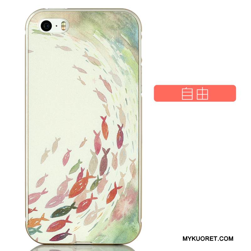 Kuori iPhone 5/5s Kohokuviointi Ihana Harmaa, Kotelo iPhone 5/5s Laukut Kehys Puhelimen Kuoret