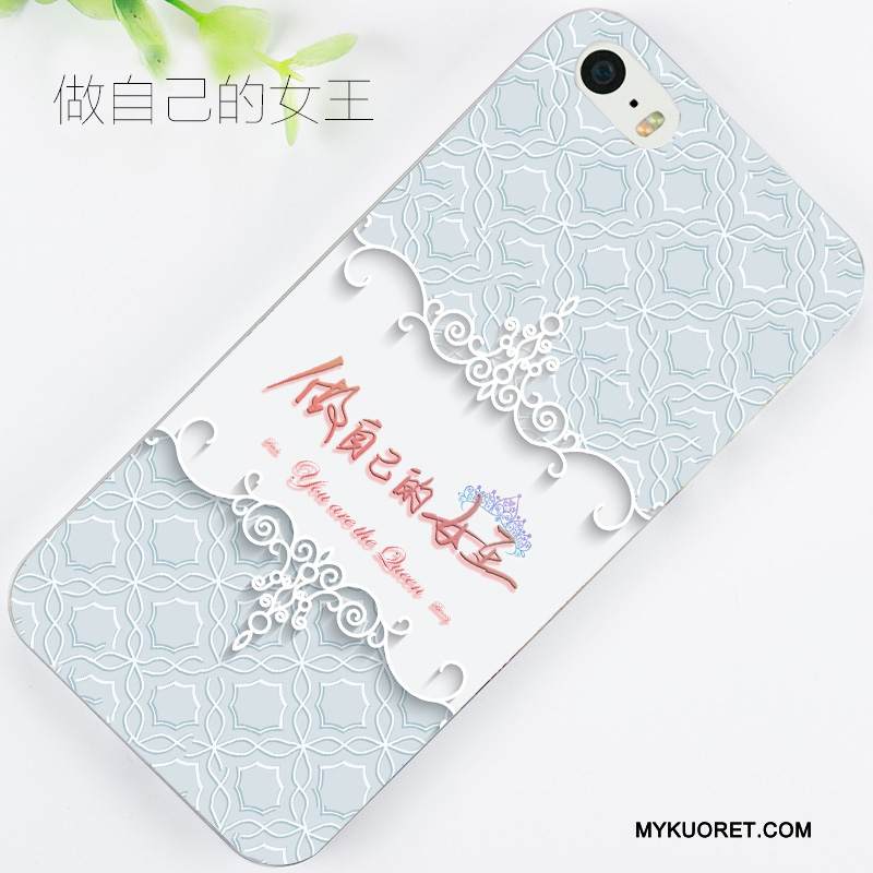 Kuori iPhone 5/5s Kohokuviointi Puhelimen Kuoret Punainen, Kotelo iPhone 5/5s Sarjakuva