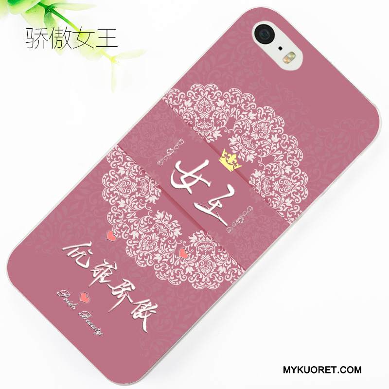 Kuori iPhone 5/5s Kohokuviointi Puhelimen Kuoret Punainen, Kotelo iPhone 5/5s Sarjakuva