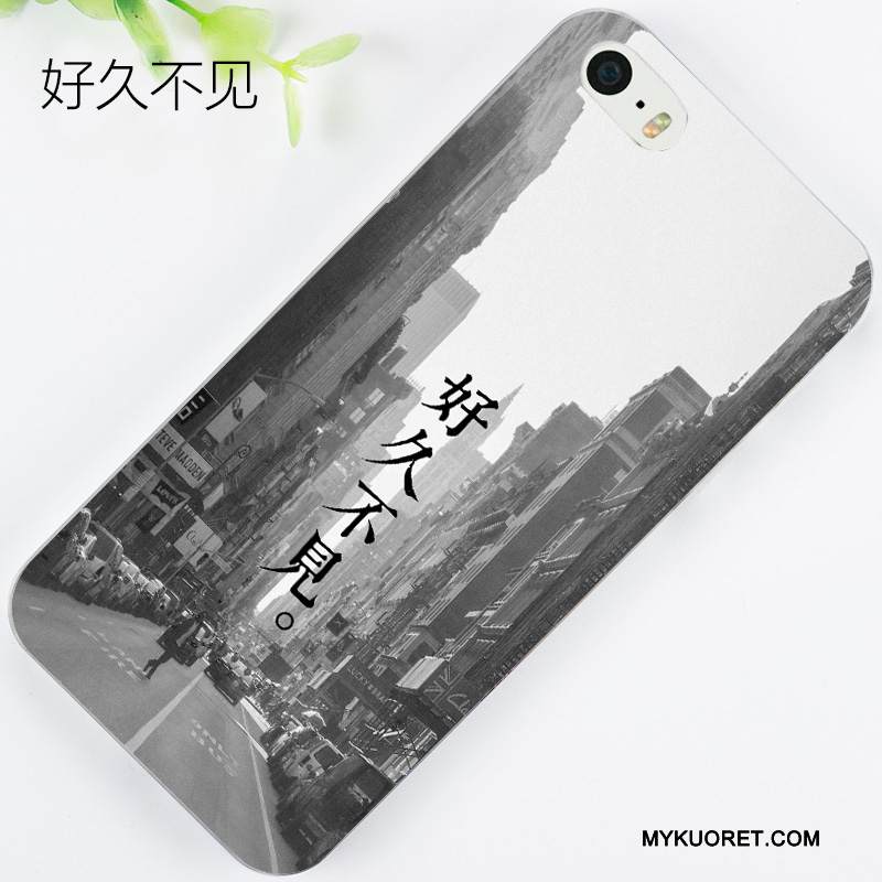 Kuori iPhone 5/5s Kohokuviointi Puhelimen Kuoret Punainen, Kotelo iPhone 5/5s Sarjakuva