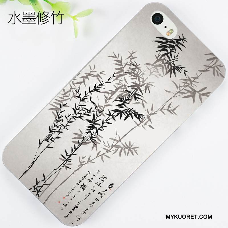 Kuori iPhone 5/5s Kohokuviointi Puhelimen Kuoret Punainen, Kotelo iPhone 5/5s Sarjakuva