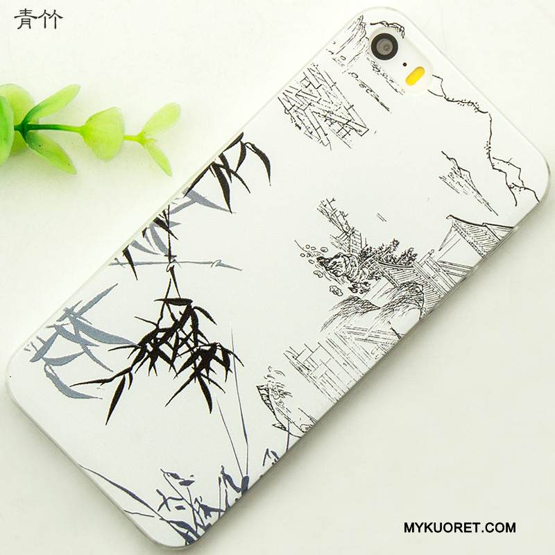 Kuori iPhone 5/5s Kohokuviointi Puhelimen Kuoret Punainen, Kotelo iPhone 5/5s Sarjakuva