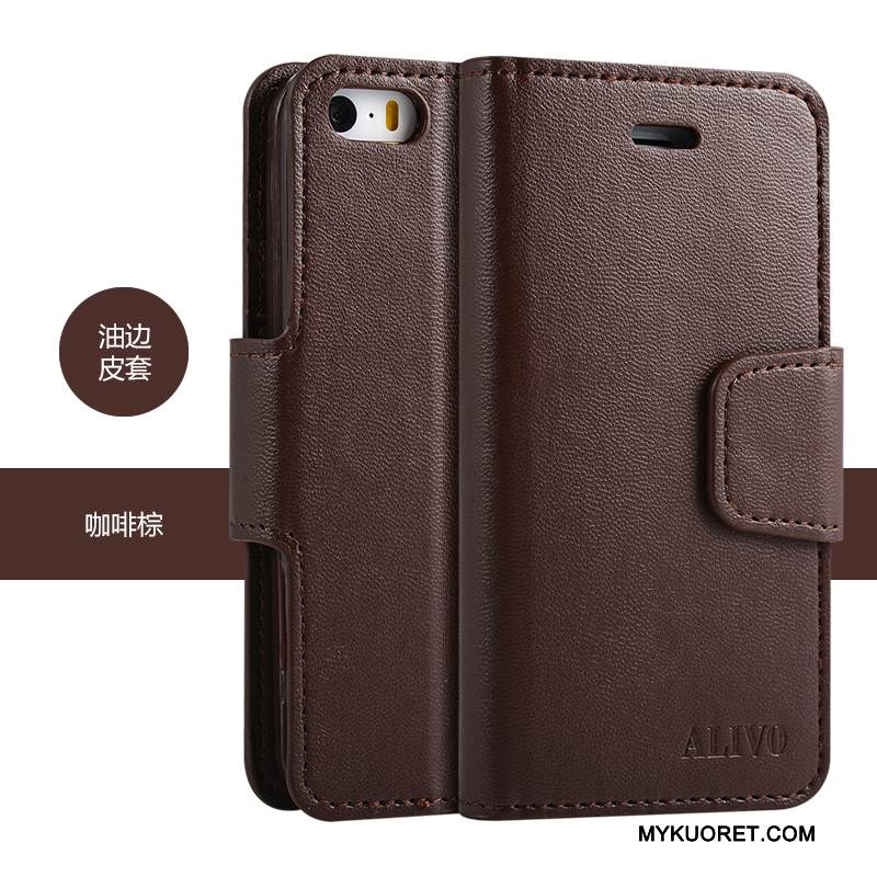 Kuori iPhone 5/5s Kuoret Syvä Väri Uusi, Kotelo iPhone 5/5s Nahka Violetti