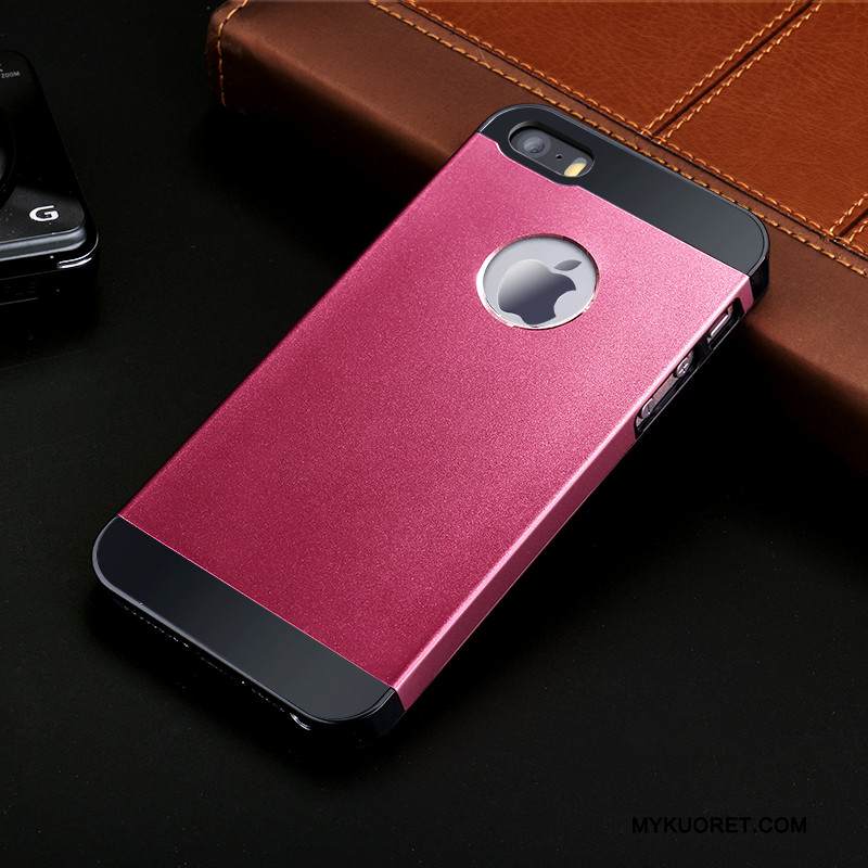 Kuori iPhone 5/5s Laukut Jauhe Takakansi, Kotelo iPhone 5/5s Metalli Puhelimen Kuoret
