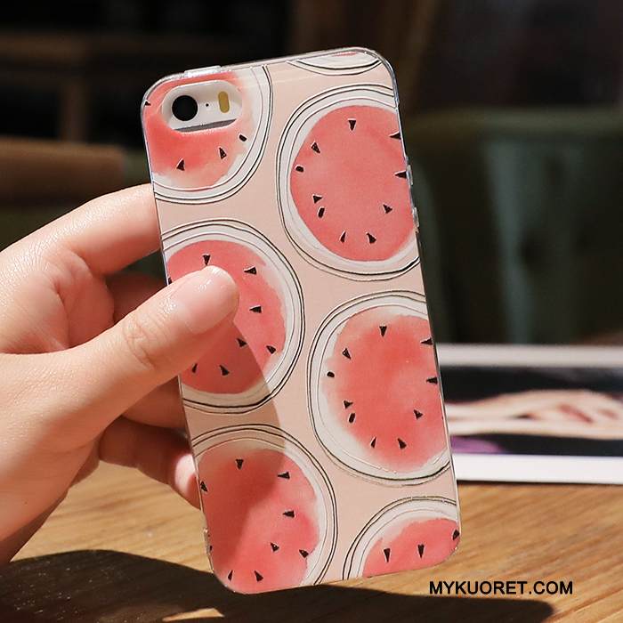 Kuori iPhone 5/5s Laukut Keltainen Ripustettavat Koristeet, Kotelo iPhone 5/5s Pehmeä Neste Puhelimen Kuoret