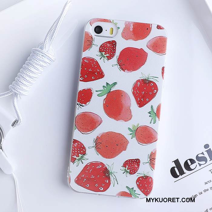 Kuori iPhone 5/5s Laukut Keltainen Ripustettavat Koristeet, Kotelo iPhone 5/5s Pehmeä Neste Puhelimen Kuoret