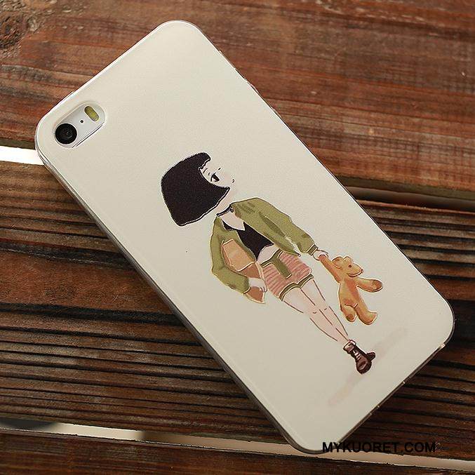 Kuori iPhone 5/5s Laukut Keltainen Ripustettavat Koristeet, Kotelo iPhone 5/5s Pehmeä Neste Puhelimen Kuoret