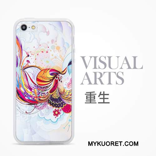 Kuori iPhone 5/5s Laukut Murtumaton Kiinalainen Tyyli, Kotelo iPhone 5/5s Suojaus Trendi Punainen