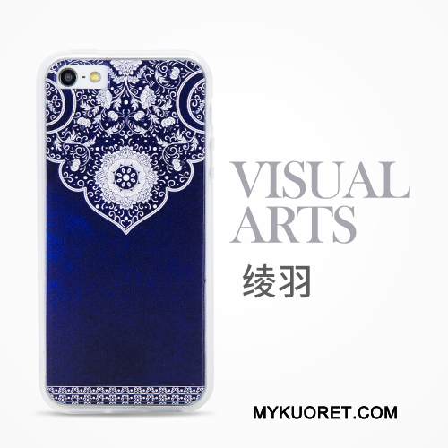 Kuori iPhone 5/5s Laukut Murtumaton Kiinalainen Tyyli, Kotelo iPhone 5/5s Suojaus Trendi Punainen