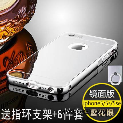 Kuori iPhone 5/5s Laukut Peili Tuuli, Kotelo iPhone 5/5s Metalli Puhelimen Kuoret Kehys
