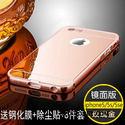 Kuori iPhone 5/5s Laukut Peili Tuuli, Kotelo iPhone 5/5s Metalli Puhelimen Kuoret Kehys