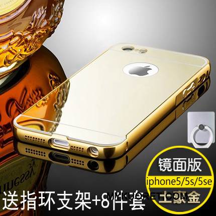 Kuori iPhone 5/5s Laukut Peili Tuuli, Kotelo iPhone 5/5s Metalli Puhelimen Kuoret Kehys