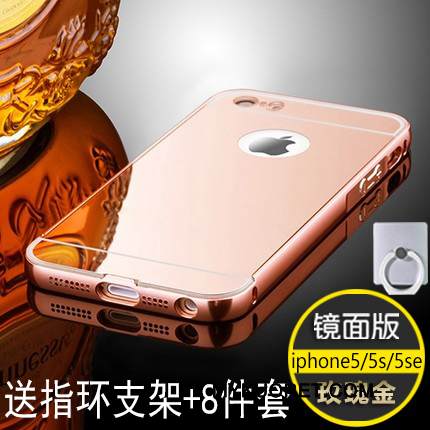Kuori iPhone 5/5s Laukut Peili Tuuli, Kotelo iPhone 5/5s Metalli Puhelimen Kuoret Kehys