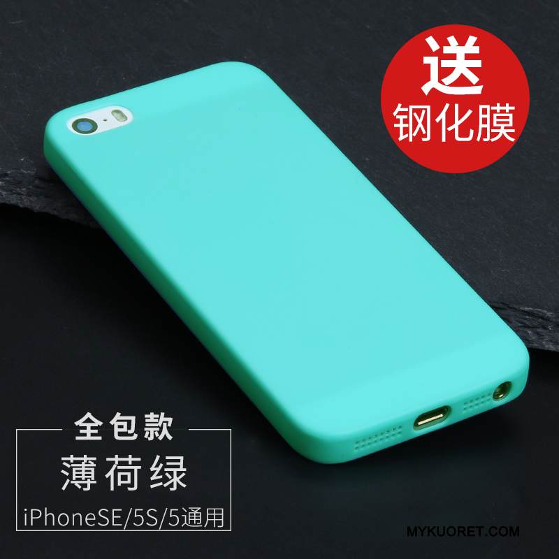 Kuori iPhone 5/5s Laukut Pesty Suede Ohut, Kotelo iPhone 5/5s Pehmeä Neste Tummansininen Läpinäkyvä