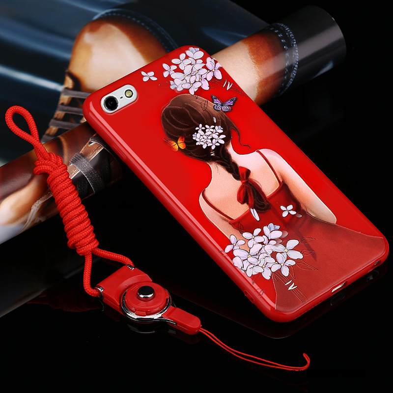 Kuori iPhone 5/5s Laukut Puhelimen Kuoret Murtumaton, Kotelo iPhone 5/5s Luova L Punainen