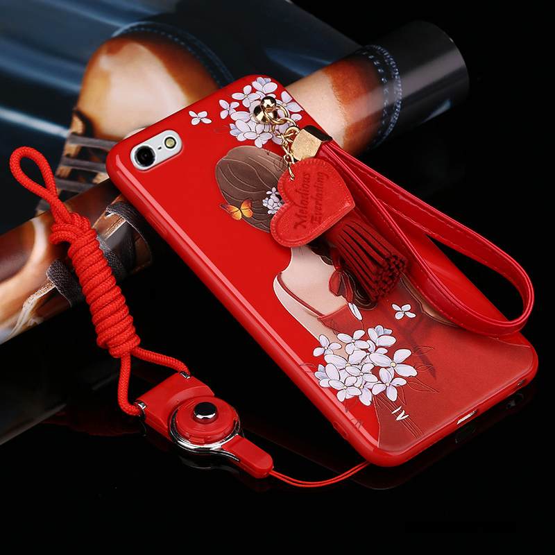 Kuori iPhone 5/5s Laukut Puhelimen Kuoret Murtumaton, Kotelo iPhone 5/5s Luova L Punainen