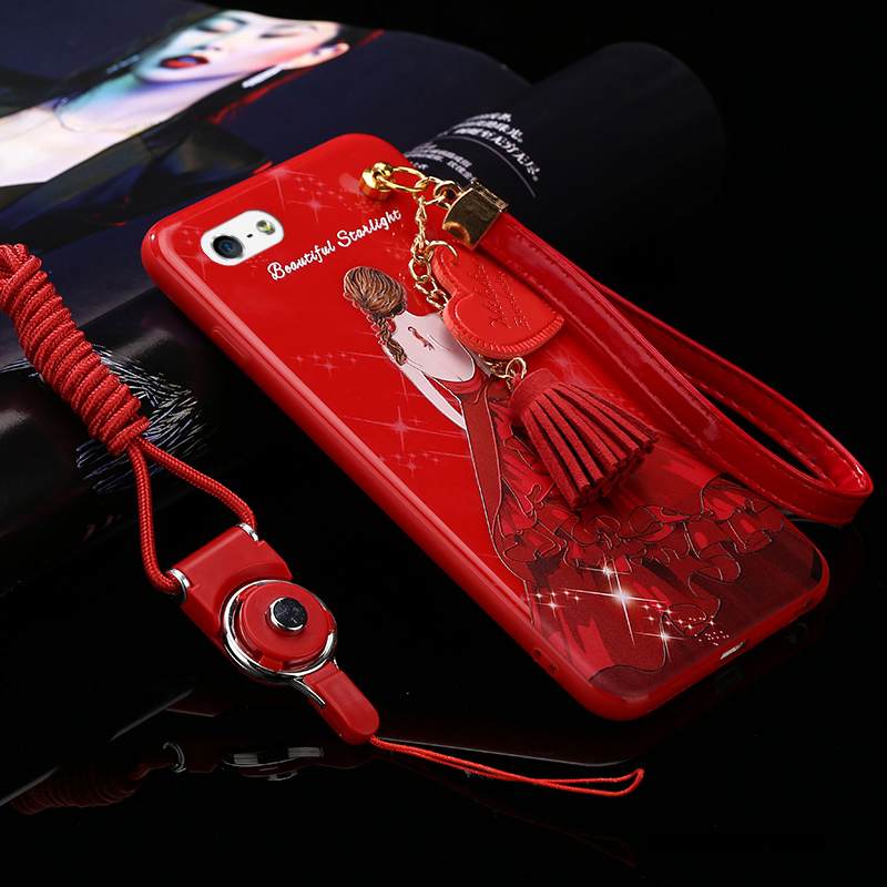 Kuori iPhone 5/5s Laukut Puhelimen Kuoret Murtumaton, Kotelo iPhone 5/5s Luova L Punainen