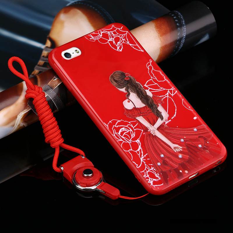 Kuori iPhone 5/5s Laukut Puhelimen Kuoret Murtumaton, Kotelo iPhone 5/5s Luova L Punainen