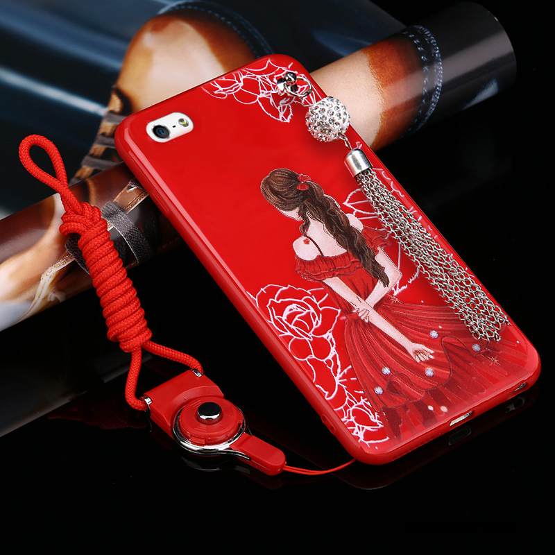 Kuori iPhone 5/5s Laukut Puhelimen Kuoret Murtumaton, Kotelo iPhone 5/5s Luova L Punainen