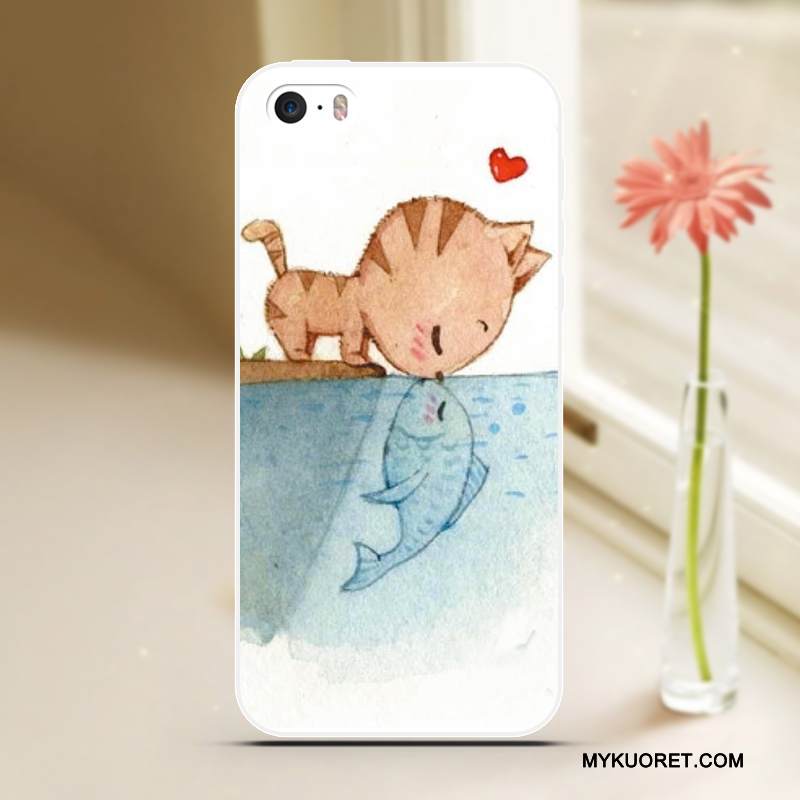 Kuori iPhone 5/5s Laukut Sininen Puhelimen Kuoret, Kotelo iPhone 5/5s Sarjakuva Viileä Murtumaton