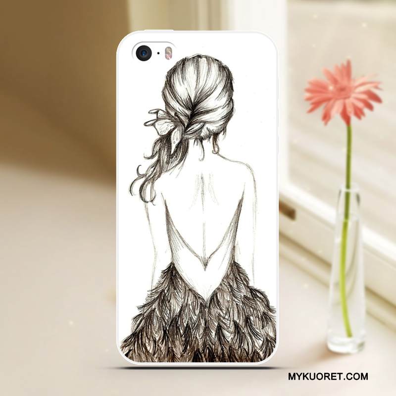 Kuori iPhone 5/5s Laukut Sininen Puhelimen Kuoret, Kotelo iPhone 5/5s Sarjakuva Viileä Murtumaton