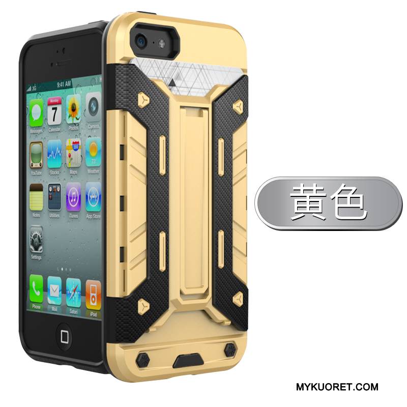 Kuori iPhone 5/5s Laukut Trendi Musta, Kotelo iPhone 5/5s Suojaus Murtumaton Puhelimen Kuoret