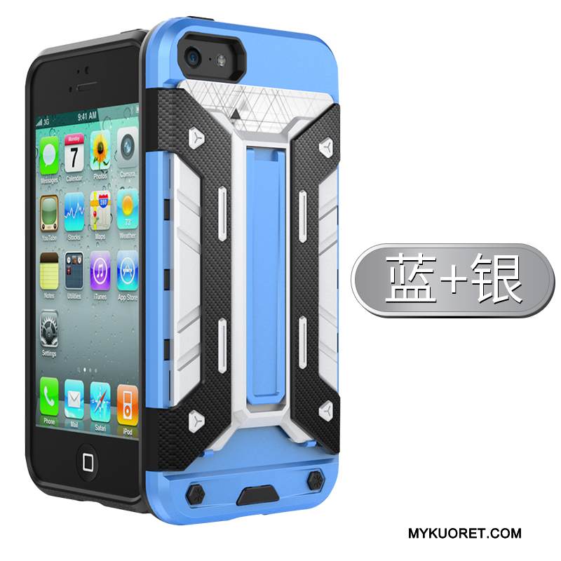 Kuori iPhone 5/5s Laukut Trendi Musta, Kotelo iPhone 5/5s Suojaus Murtumaton Puhelimen Kuoret