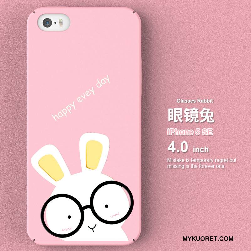 Kuori iPhone 5/5s Laukut Yksinkertainen Punainen, Kotelo iPhone 5/5s Sarjakuva Jauhe Kova