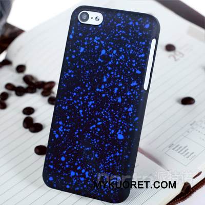 Kuori iPhone 5/5s Luova Kova Pesty Suede, Kotelo iPhone 5/5s Suojaus Puhelimen Kuoret Sininen