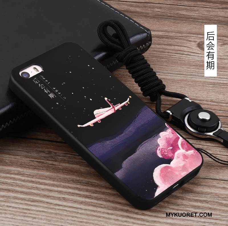 Kuori iPhone 5/5s Luova Murtumaton Persoonallisuus, Kotelo iPhone 5/5s Silikoni Musta Taide