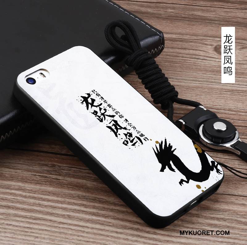 Kuori iPhone 5/5s Luova Murtumaton Persoonallisuus, Kotelo iPhone 5/5s Silikoni Musta Taide