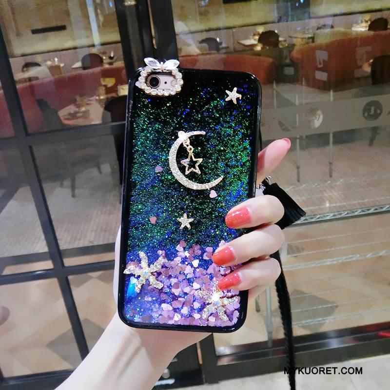 Kuori iPhone 5/5s Luova Puhelimen Kuoret Persoonallisuus, Kotelo iPhone 5/5s Silikoni Ripustettavat Koristeet Juoksuhiekka