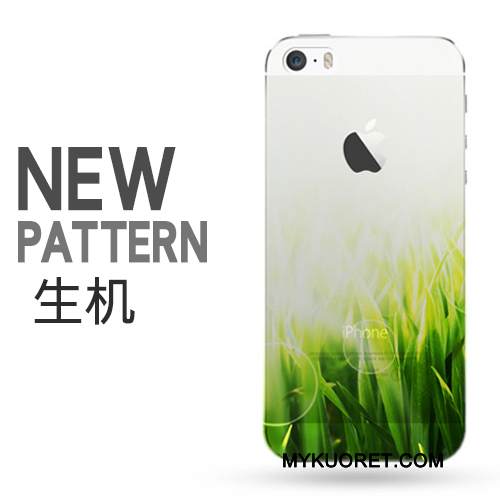 Kuori iPhone 5/5s Luova Sininen Puhelimen Kuoret, Kotelo iPhone 5/5s Suojaus Yksinkertainen Läpinäkyvä