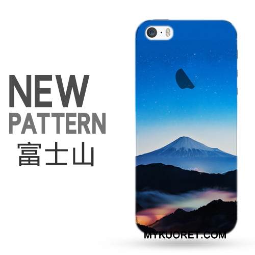 Kuori iPhone 5/5s Luova Sininen Puhelimen Kuoret, Kotelo iPhone 5/5s Suojaus Yksinkertainen Läpinäkyvä