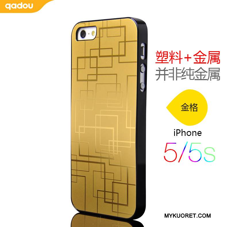 Kuori iPhone 5/5s Metalli Hopea Kulta, Kotelo iPhone 5/5s Puhelimen Kuoret