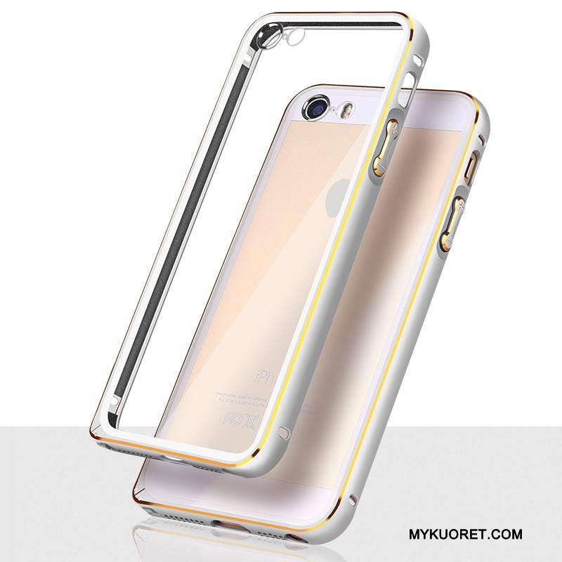 Kuori iPhone 5/5s Metalli Kulta Takakansi, Kotelo iPhone 5/5s Suojaus Puhelimen Kuoret Kehys