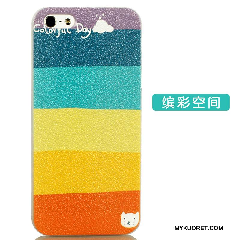 Kuori iPhone 5/5s Monivärinen Ohut Ihana, Kotelo iPhone 5/5s Luova Kova Ultra