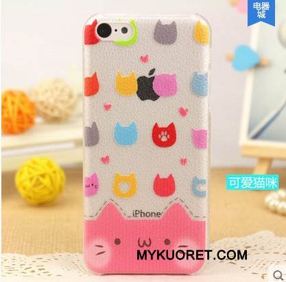 Kuori iPhone 5/5s Nahka Kukkakuvio Läpinäkyvä, Kotelo iPhone 5/5s Suojaus Puhelimen Kuoret Musta